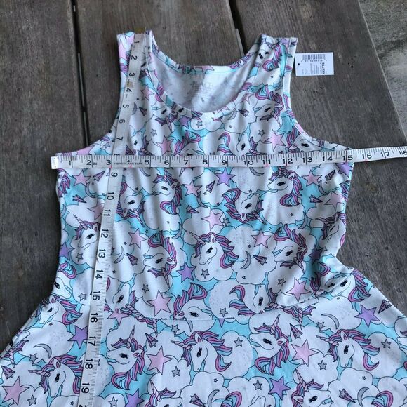 The Children's‎ Place Unicorn Tank Dress Fit and Flare NEW NWT Size XXL 16 - Picture 7 of 9